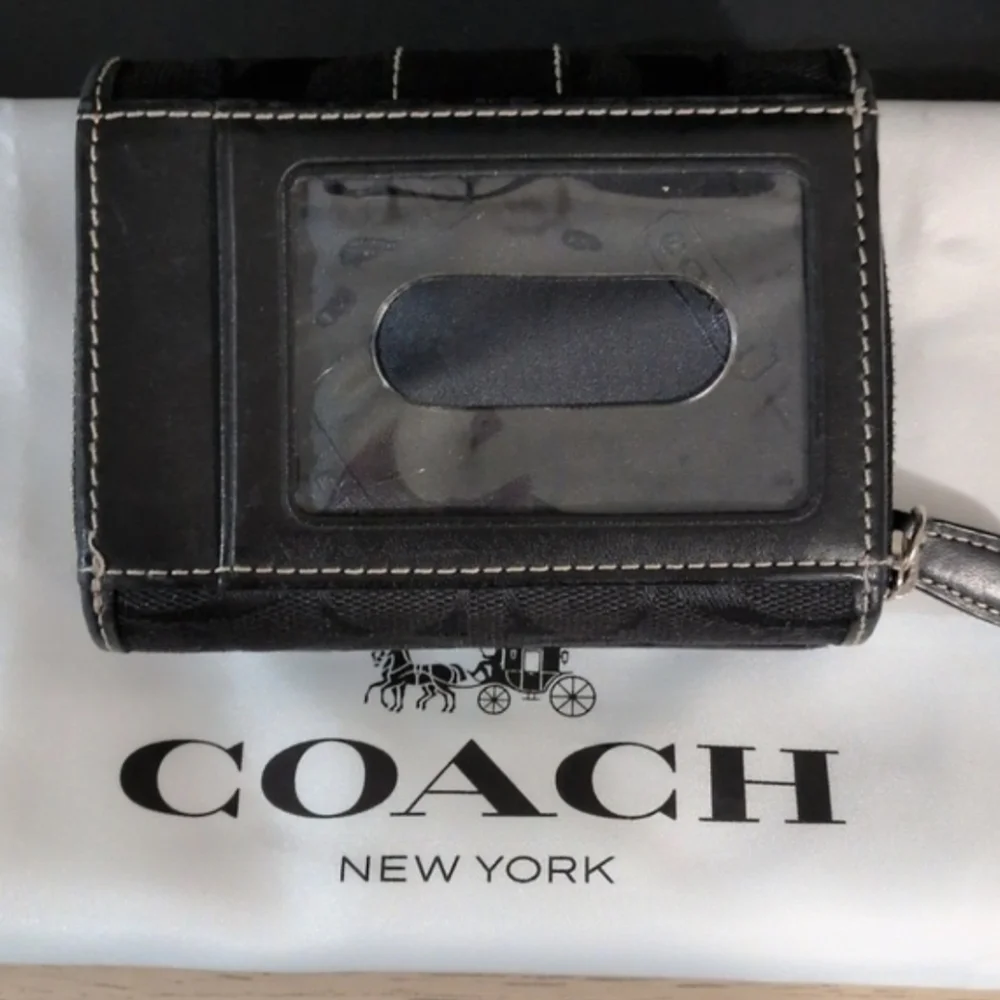 Y2K Coach Hobo In Black Signature Jacquard and Wallet SET Rare Vintage Coach Bag - Picture 12 of 13